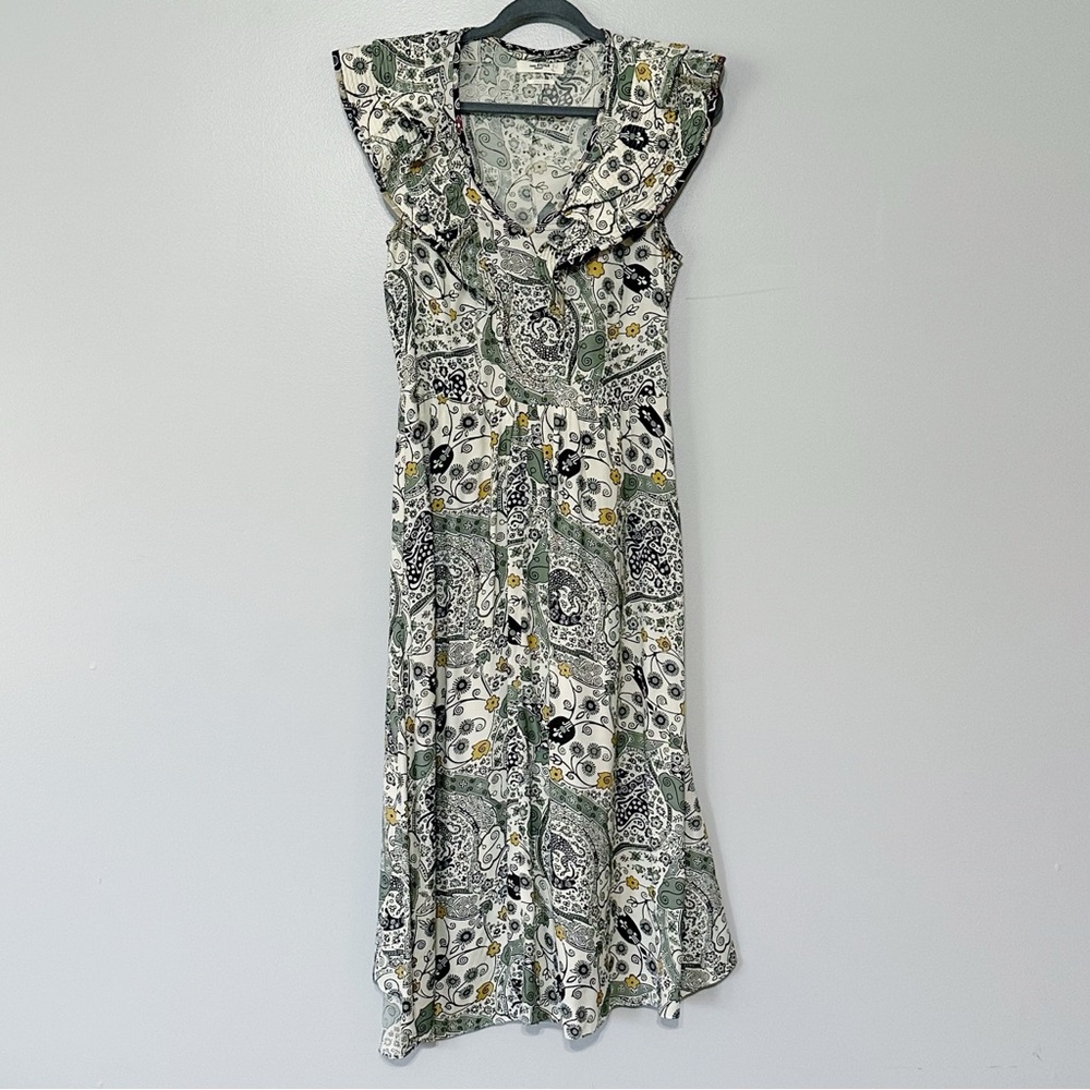 Isabel Marant Étoile Ruffled Coraline Multicolor Dress Size US 8 EUR 40 Paisley